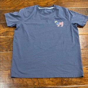 Goat USA Patriotic Blue Graphic T-Shirt